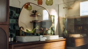 Lire la suite à propos de l’article Tropical Mid-Century – Salle de bain